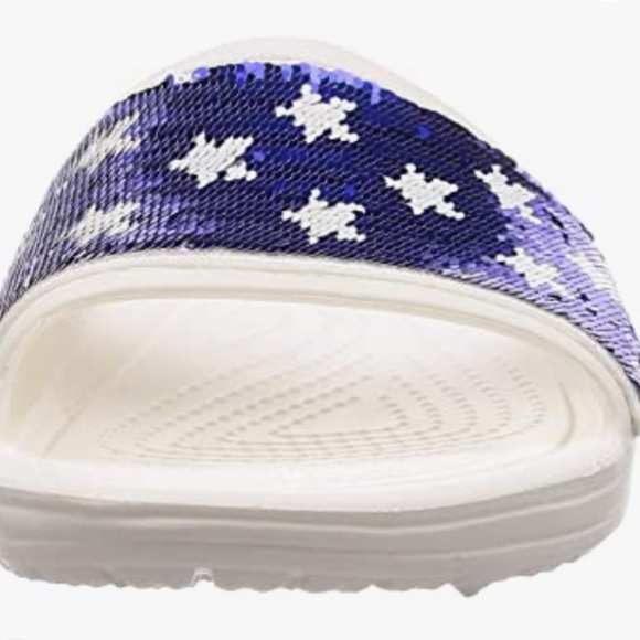CROCS USA Sequin Slides NWT - Picture 5 of 11